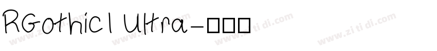 RGothic1 Ultra字体转换